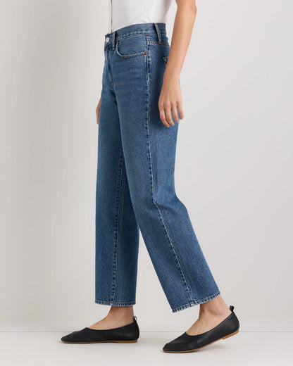 Bella Rigid Straight Jeans - 24 / Powder Blue Raw Hem