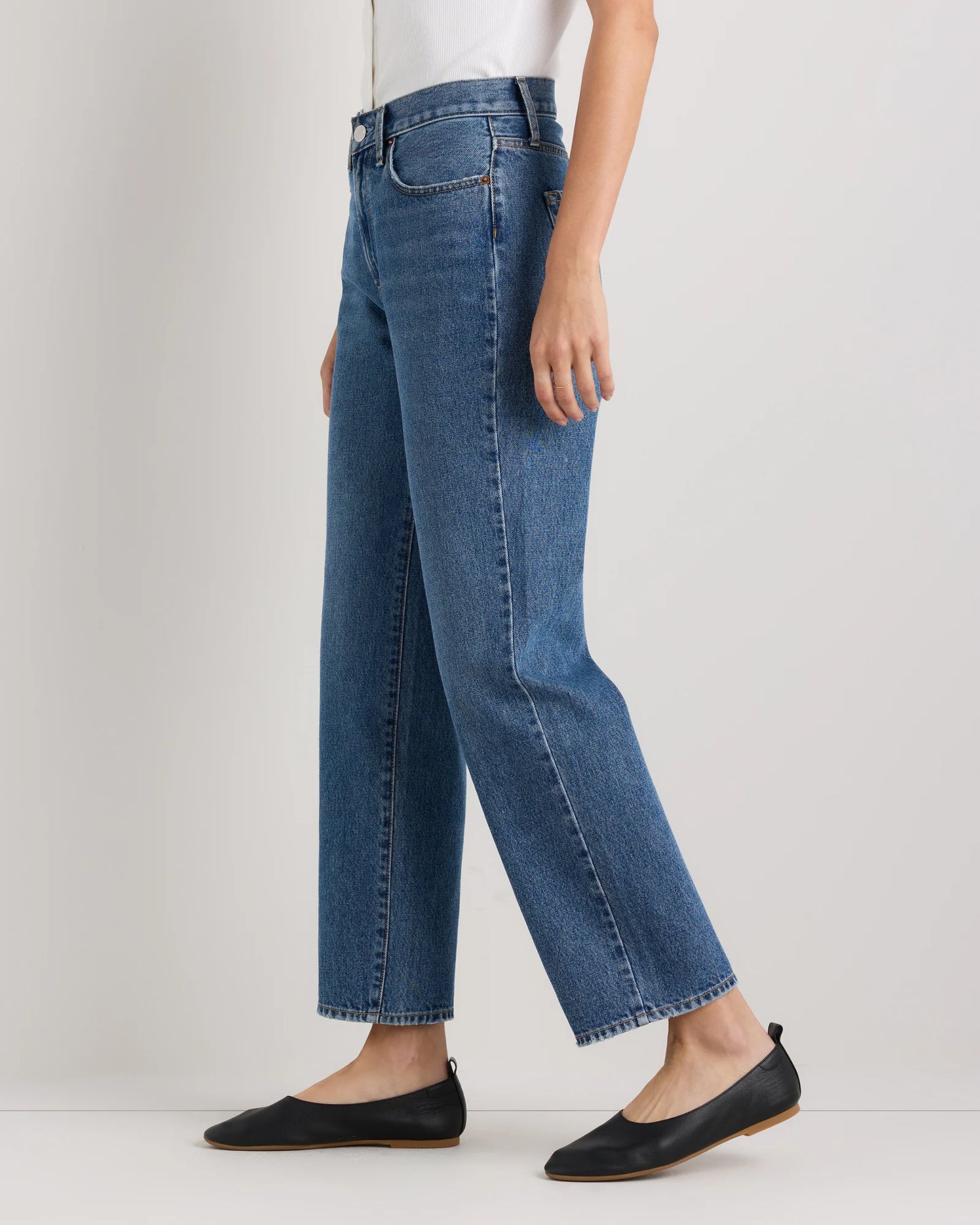 Bella Rigid Straight Jeans - 24 / Rinsed Indigo Blue