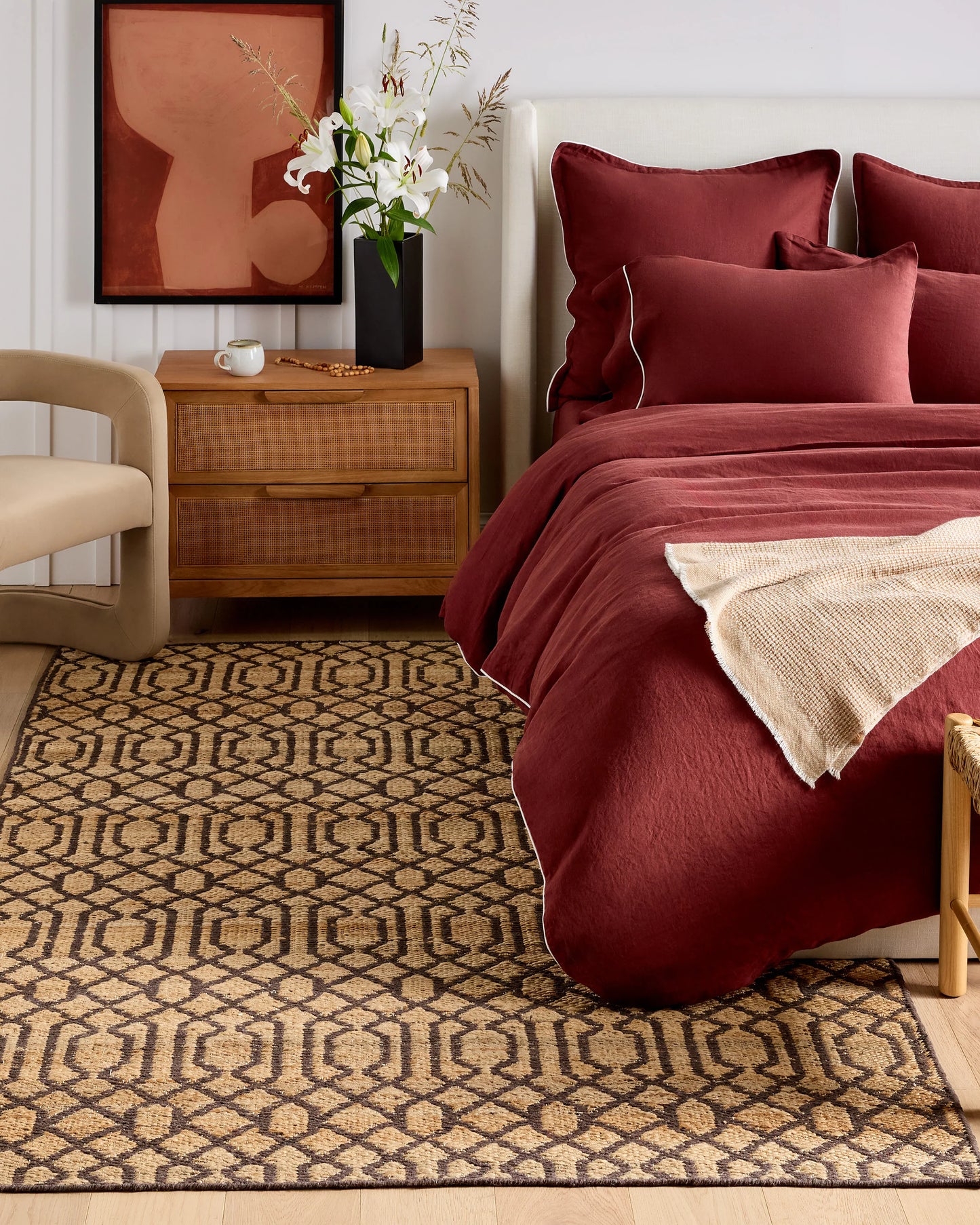 Birch Handwoven Jute-Blend Rug - 5' x 8' / Brown