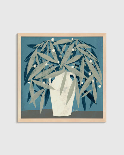 Blue Plant by Marco Marella - 21.25"x21.25" / Black