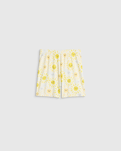 Bamboo Short Sleeve and Shorts Pajama Set - 6 / Lavender Hearts