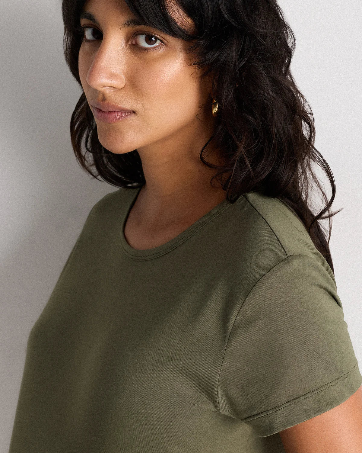 Cotton Modal Maternity Crew Neck Tee (2-pack) - XS / Black/Redwood Brown