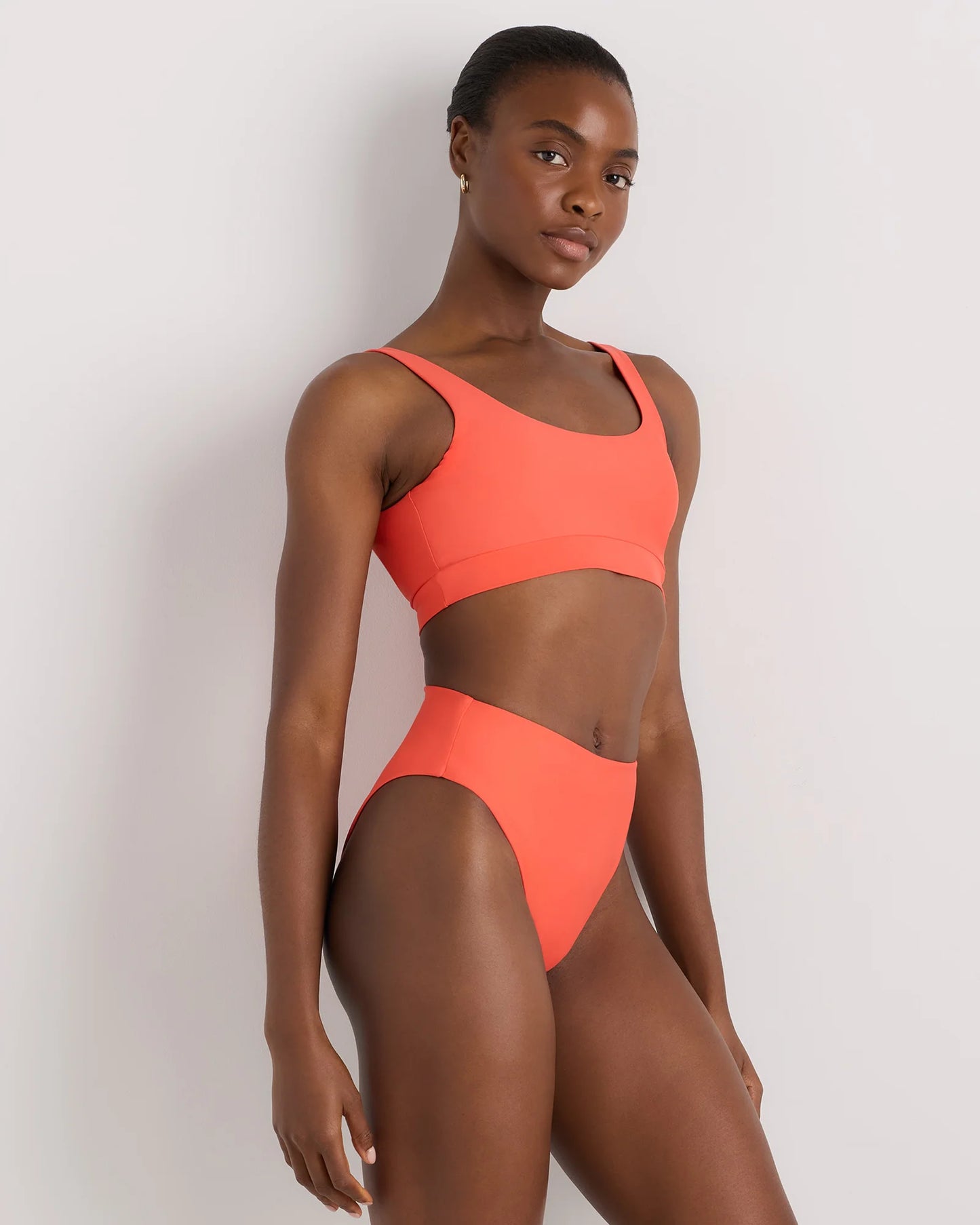 Italian High-Rise High-Leg Bikini Bottom - XS / Palm