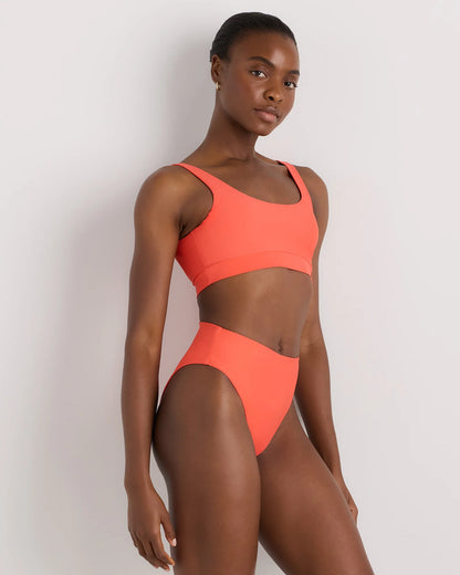 Italian High-Rise High-Leg Bikini Bottom - XS / Palm
