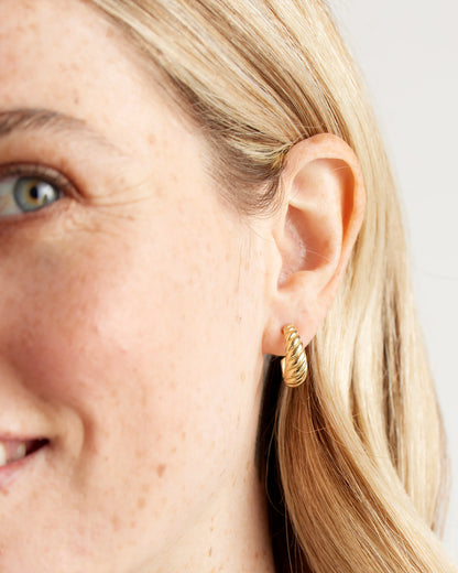 Croissant Hoops - One Size / Gold Vermeil