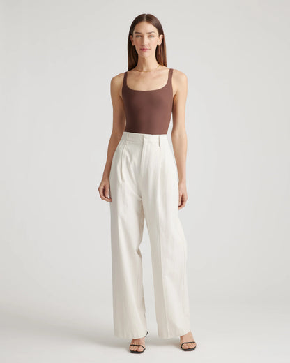 Second Skin Square Neck Tank Bodysuit - XS / Cocoa
