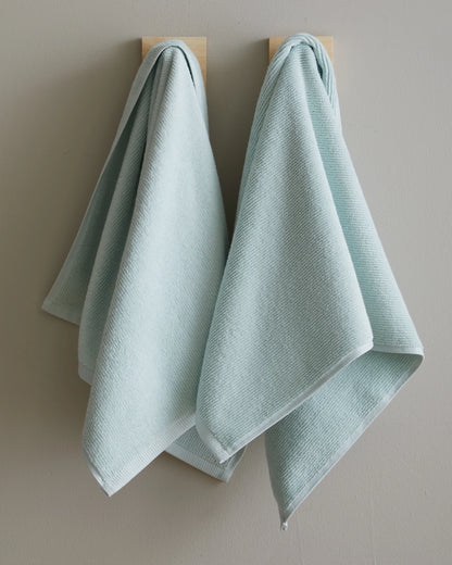 Turkish Ribbed Quick Dry Bath Towel Bundle - One Size / White