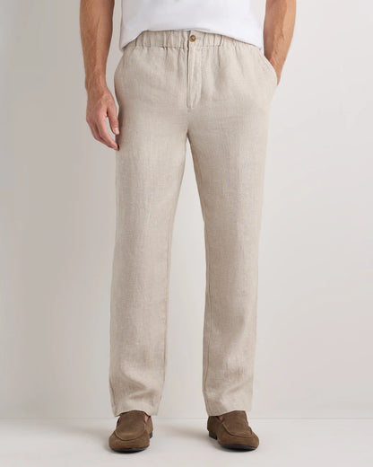 100% European Linen Pants - S / Bayberry Olive
