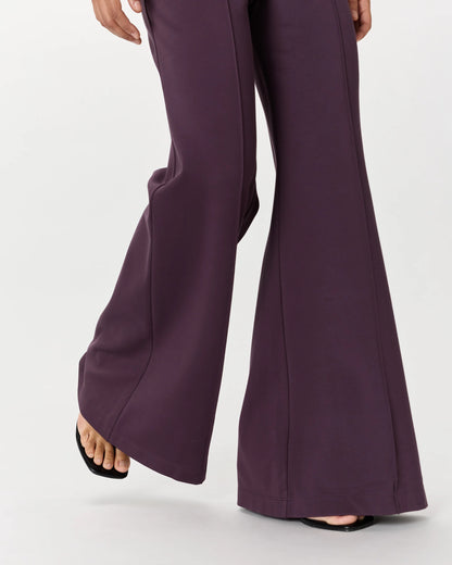 Ultra-Stretch Ponte Super Wide Leg Pants - XS / Black