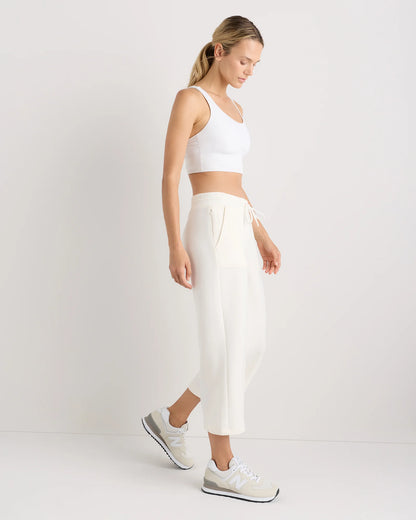 CloudComfort High-Rise Cropped Sweatpants - XS / Pebble Beige