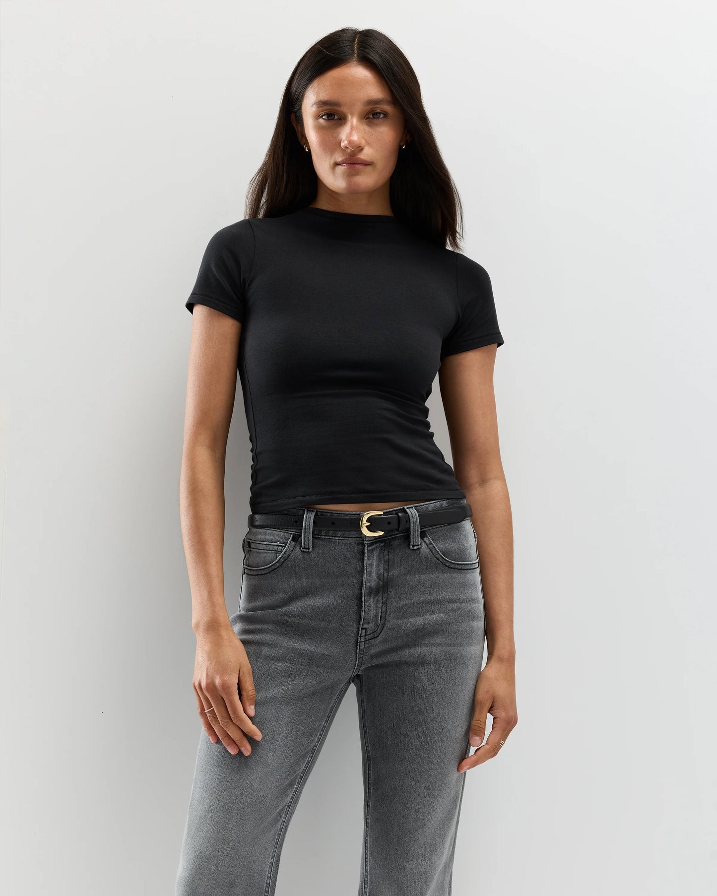 Luna Stretch Slim Straight Jeans - 24 / Black