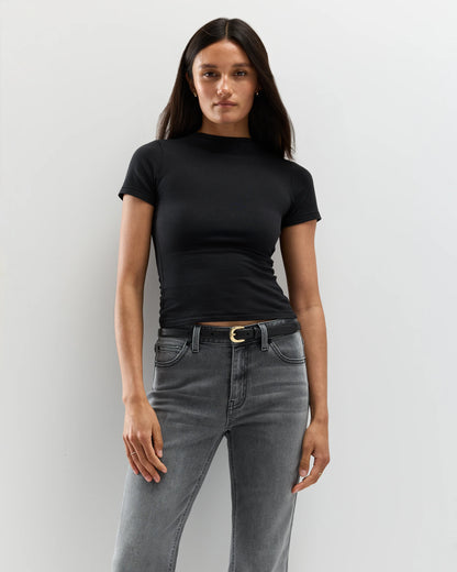 Luna Stretch Slim Straight Jeans - 24 / Black