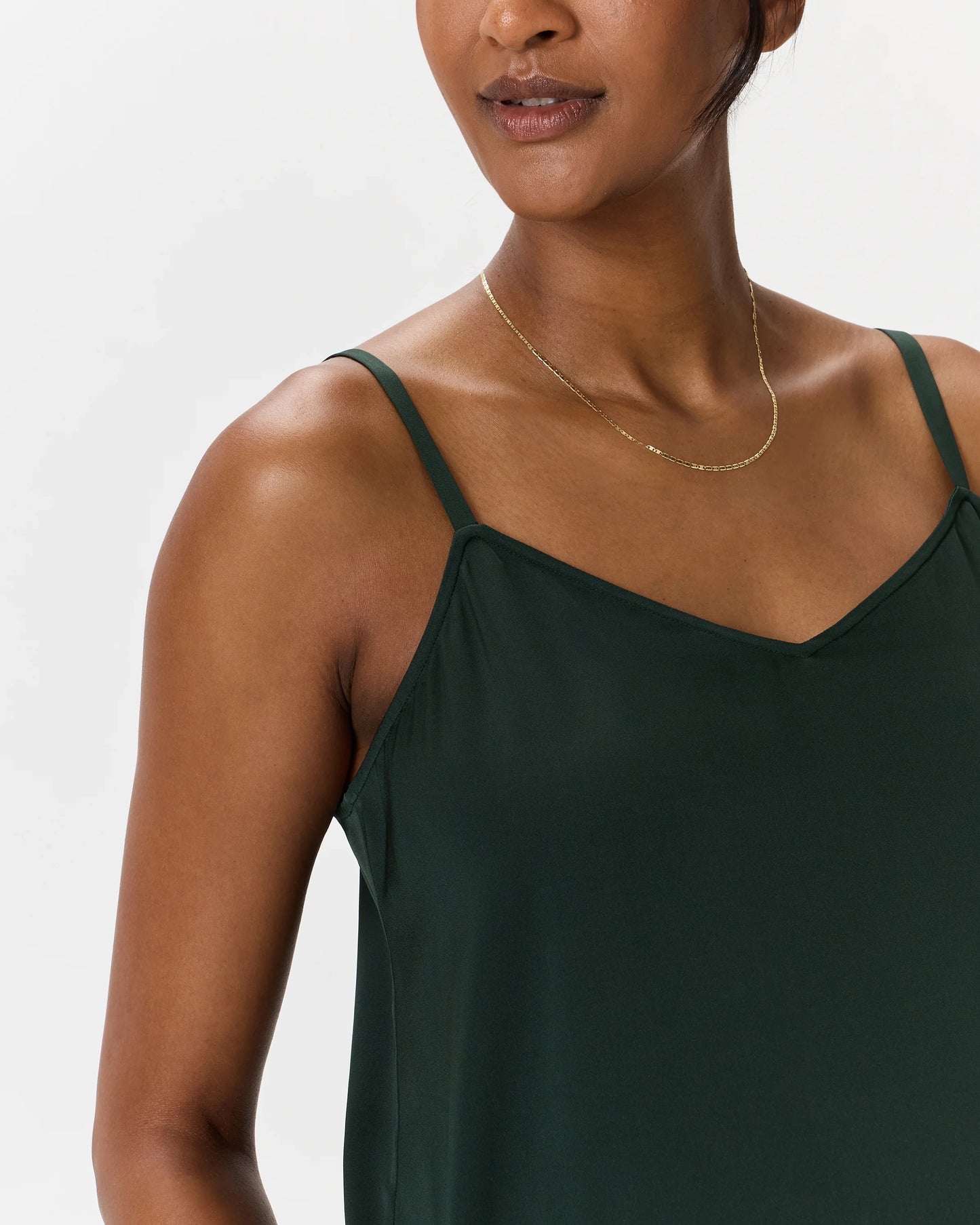 Washable Stretch Silk V-Neck Maternity Cami - XS / Moonstone Blue
