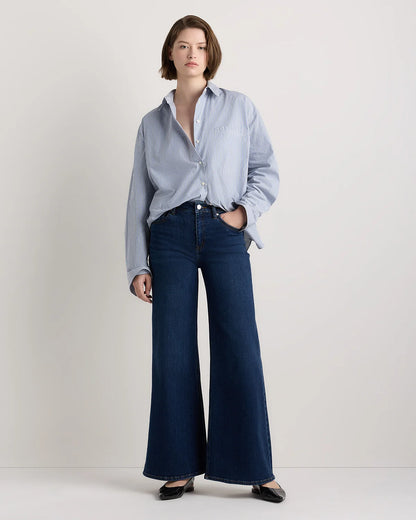 Bella Stretch Palazzo Jeans - 24 / Frosted Blue
