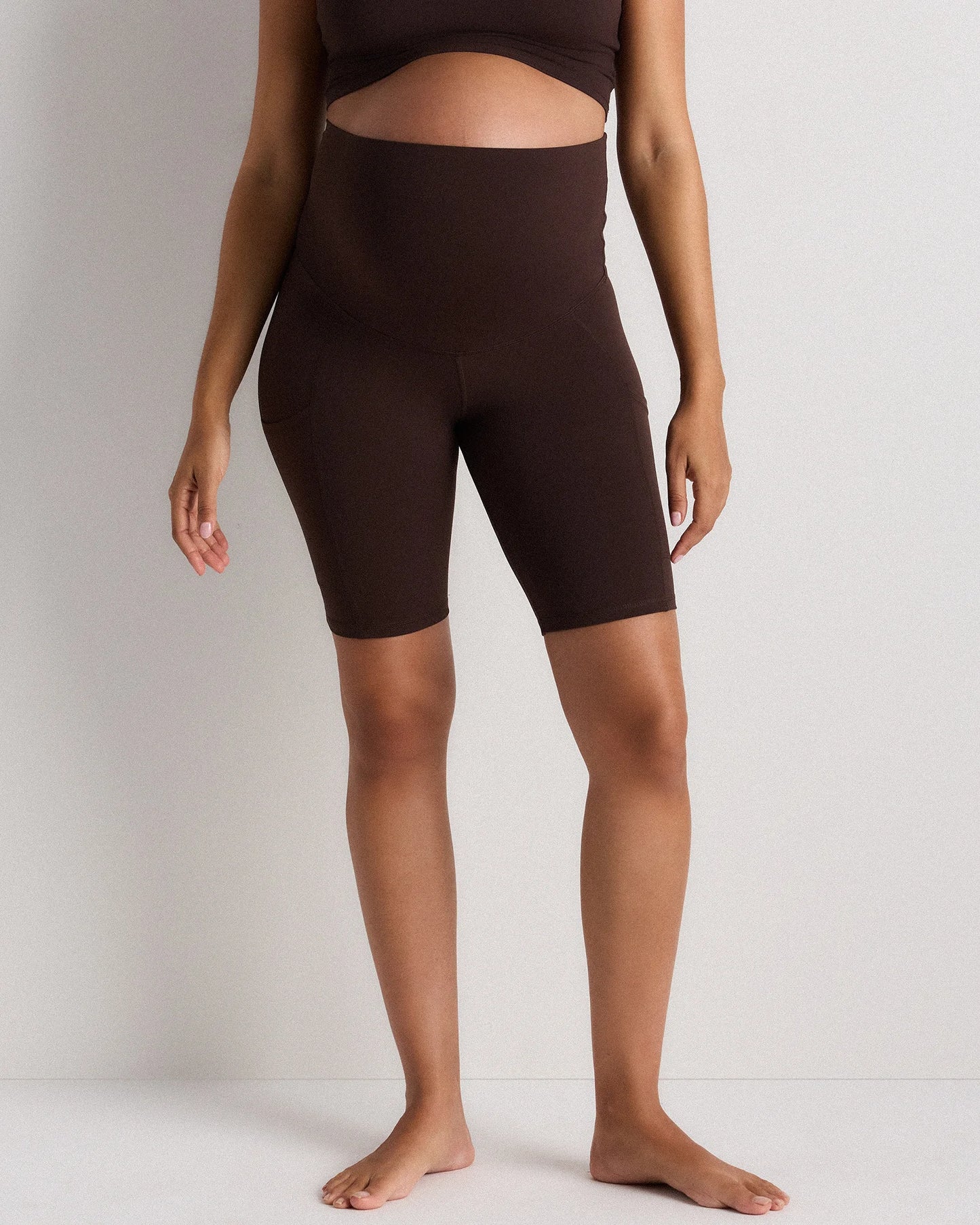 Ultra-Form Maternity Pocket Bike Short 9" - XS / Dark Coal