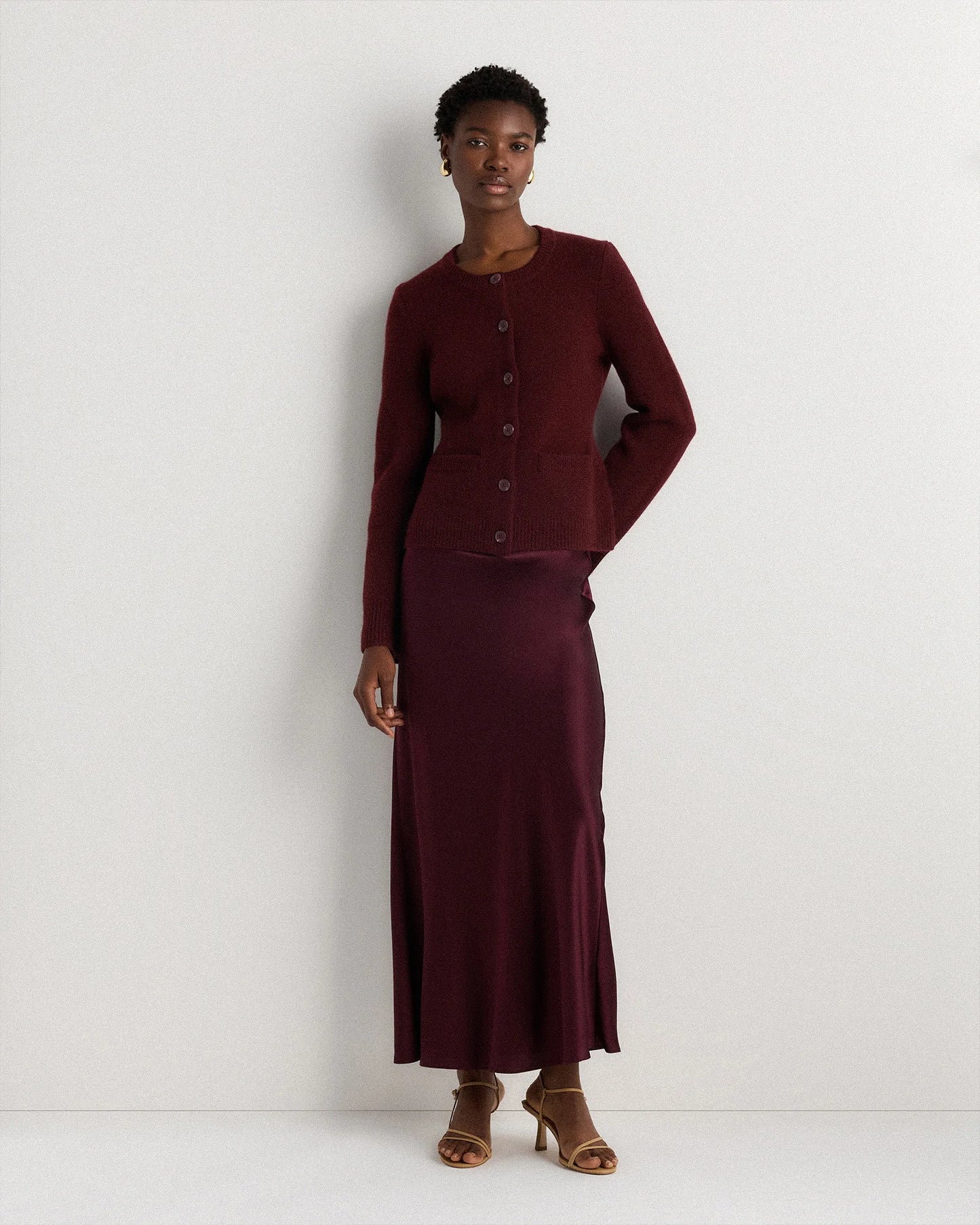 Mongolian Cashmere Structured Cardigan - XS / Oatmeal