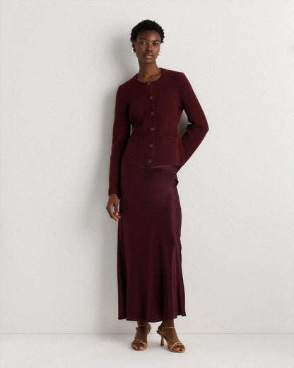 Mongolian Cashmere Structured Cardigan - XS / Oatmeal