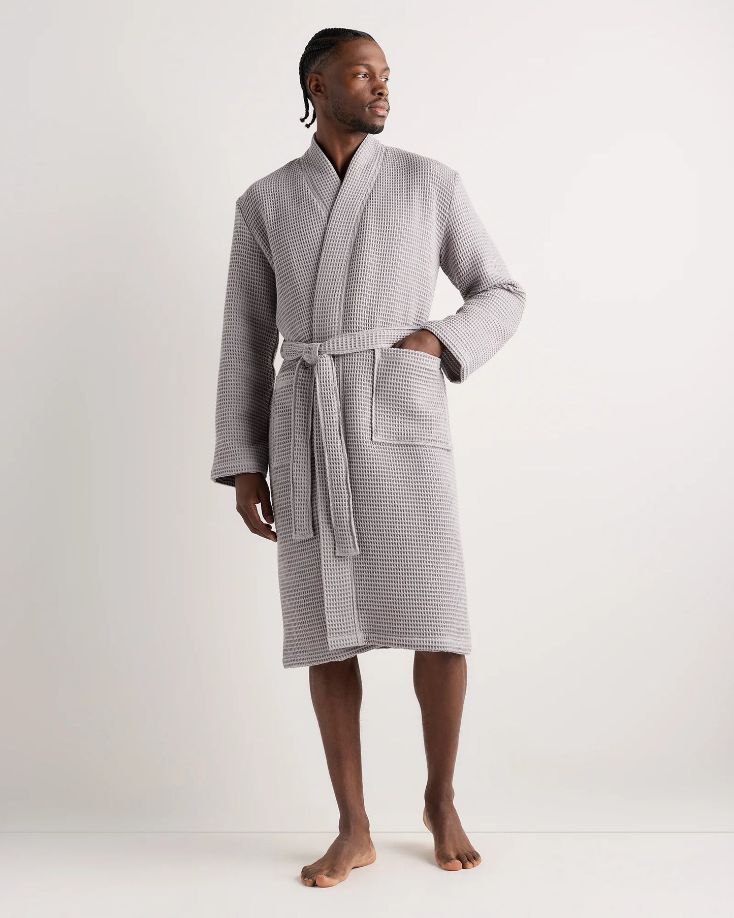 Organic Turkish Waffle Robe - XS / White