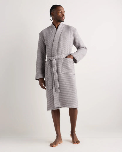 Organic Turkish Waffle Robe - XS / White