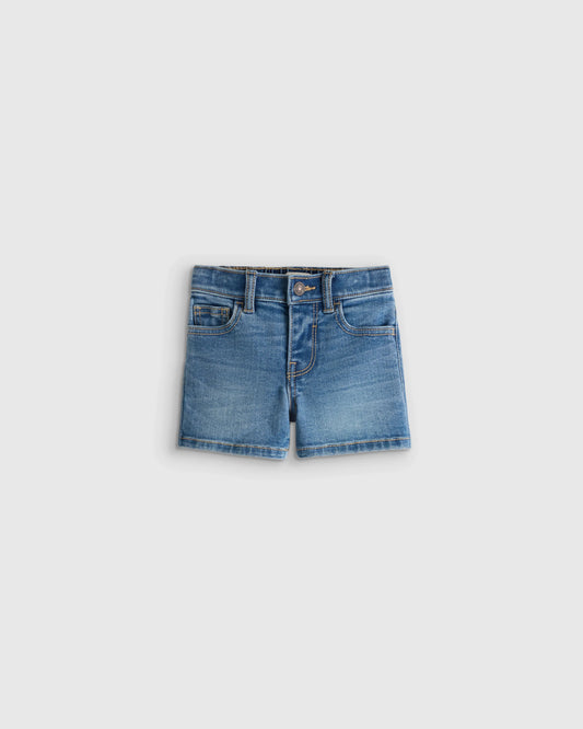 Girls Stretch Denim Short - 2T / Medium Wash