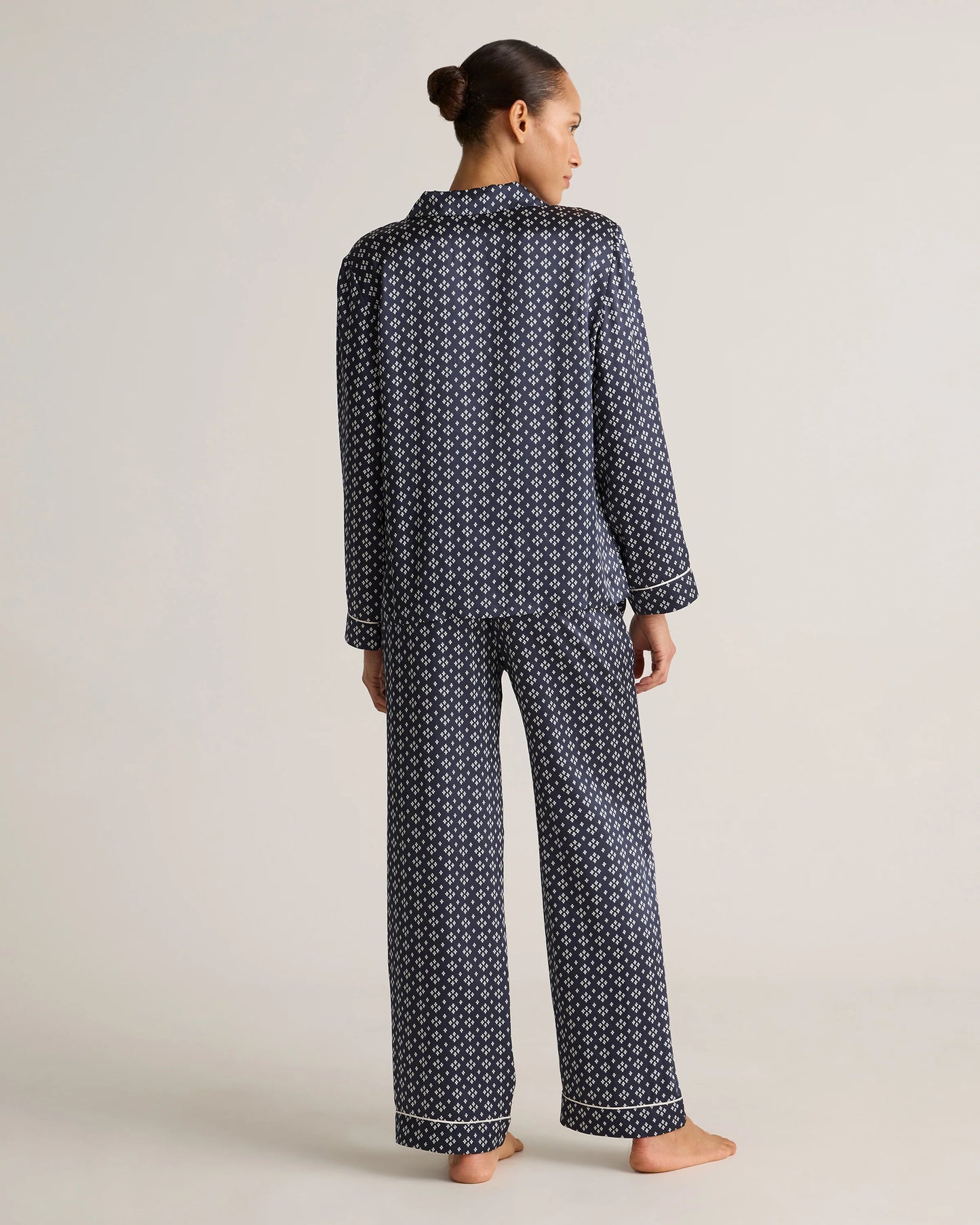 100% Washable Silk Satin Pajama Pant - XS / Toasted Almond