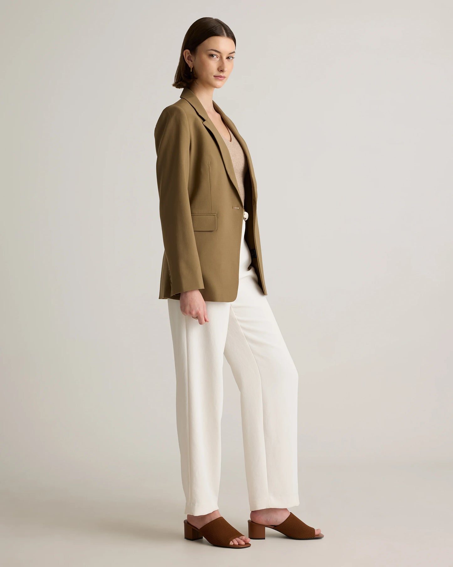 Italian Wool Long Blazer - XS / Sahara Camel