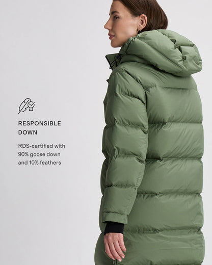 Responsible Down Long Puffer Jacket - XS / Black