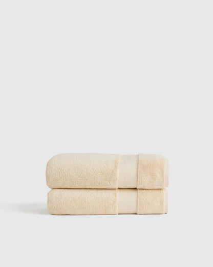 Turkish Ultra Plush Bath Towel (Set of 2) - One Size / White
