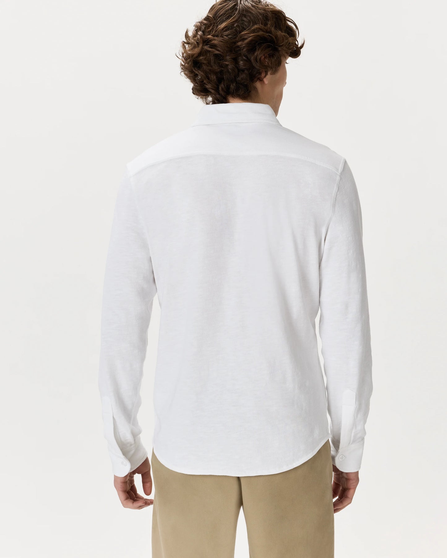 100% Organic Cotton Slub Long Sleeve Button Up Shirt - S / Heather Grey