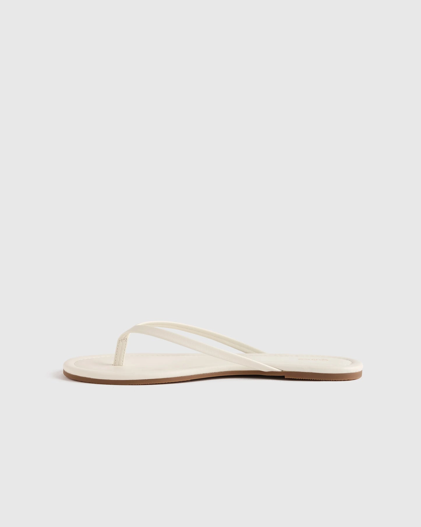 Italian Leather Flip Flops - 5 / Black