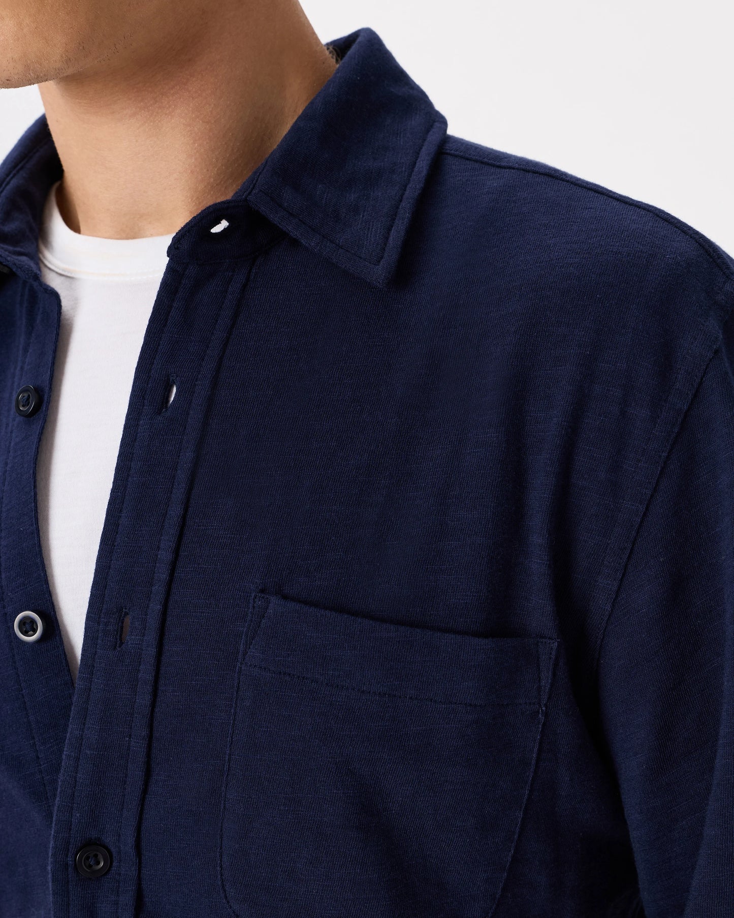 100% Organic Cotton Slub Long Sleeve Button Up Shirt - S / Heather Grey