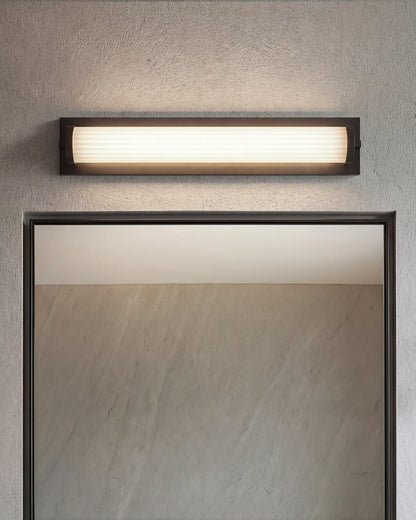 Ribbed Steel LED Vanity Sconce - 22" / Brass