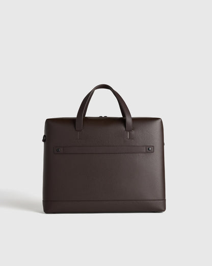 Excursion Italian Leather Slim Laptop Bag - One Size / Hickory