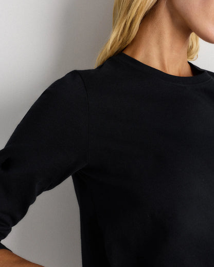 100% Organic Cotton Long Sleeve Swing Tee - XS / Classic White