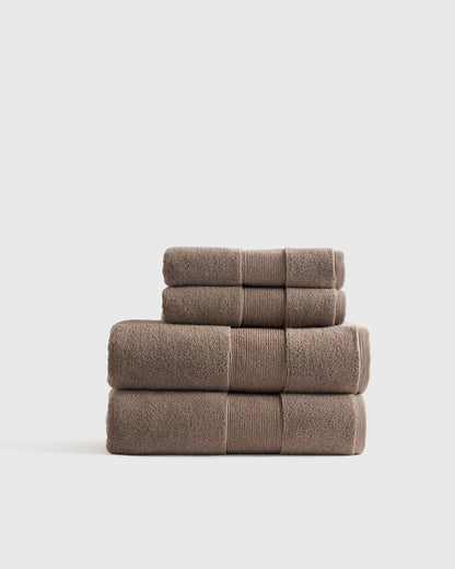 Classic Organic Turkish Cotton Bath Bundle (4 pieces) - One Size / White
