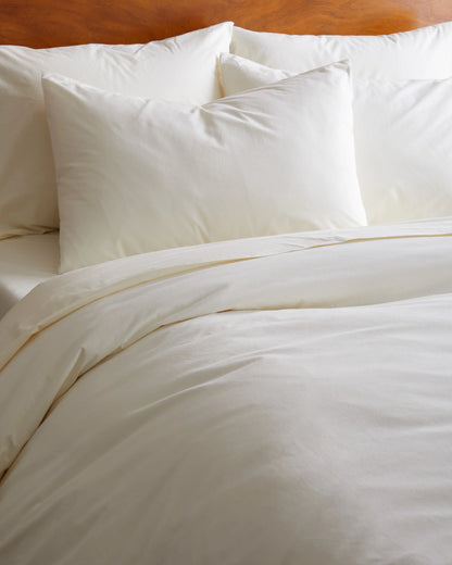 Organic Brushed Cotton Deluxe Bedding Bundle - Twin / White