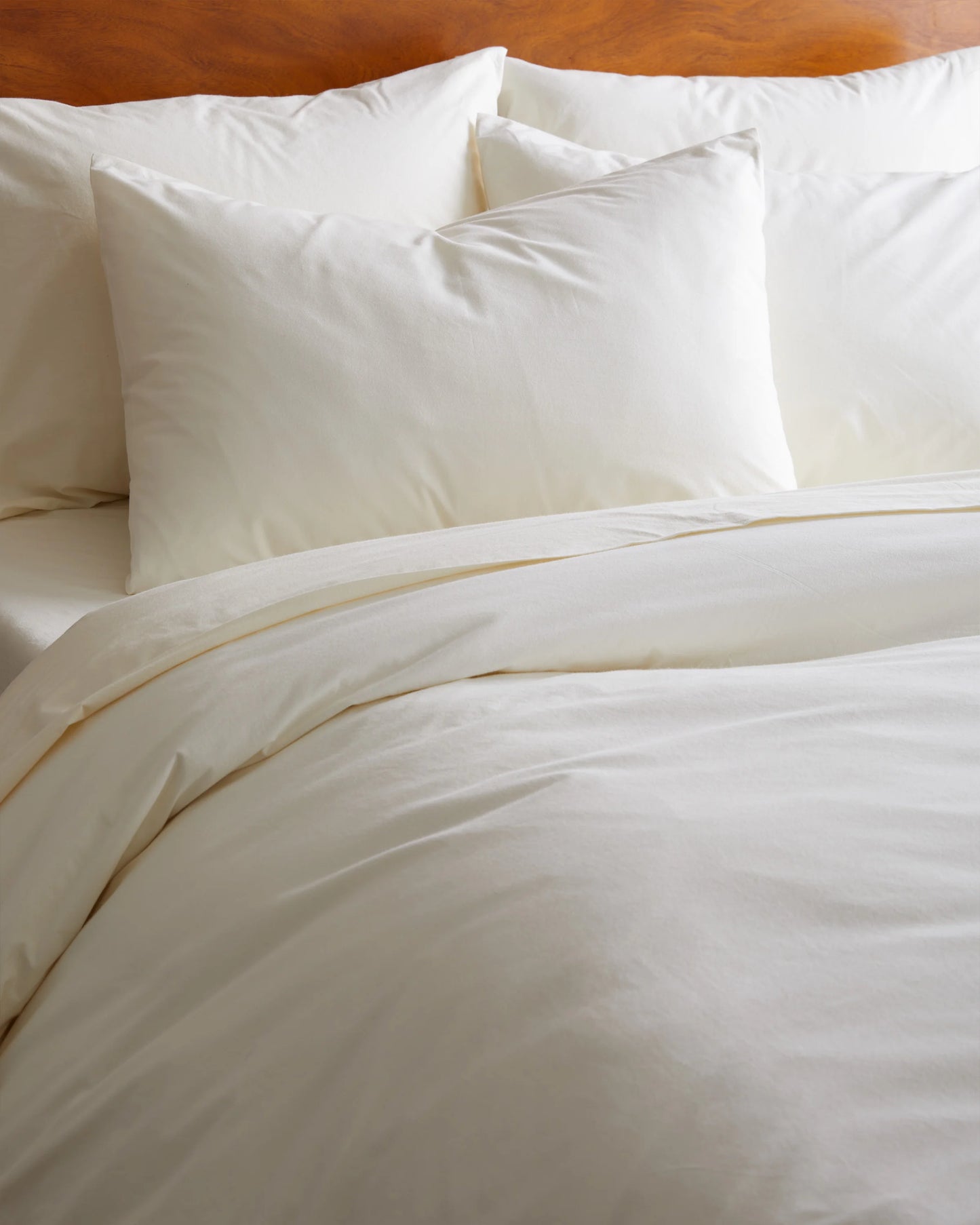 Organic Brushed Cotton Duvet Cover Set - Twin / Toffee