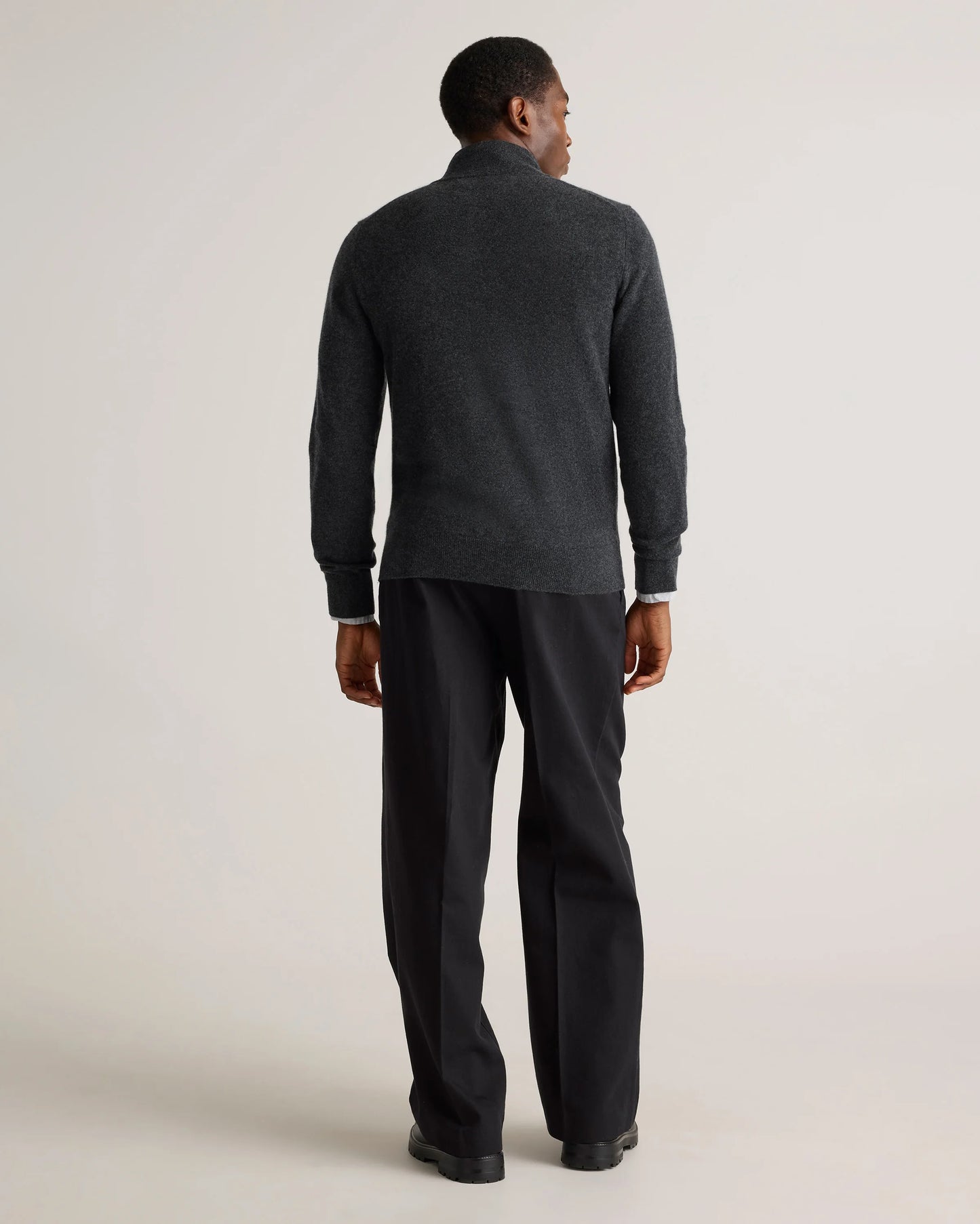 Mongolian Cashmere Full Zip Sweater - S / Teak