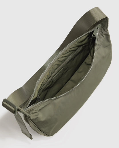 Revive Nylon Crescent Shoulder Bag - One Size / Olive