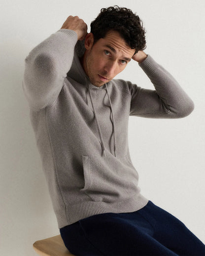 Mongolian Cashmere Pullover Hoodie - XS / Sea Spray Green