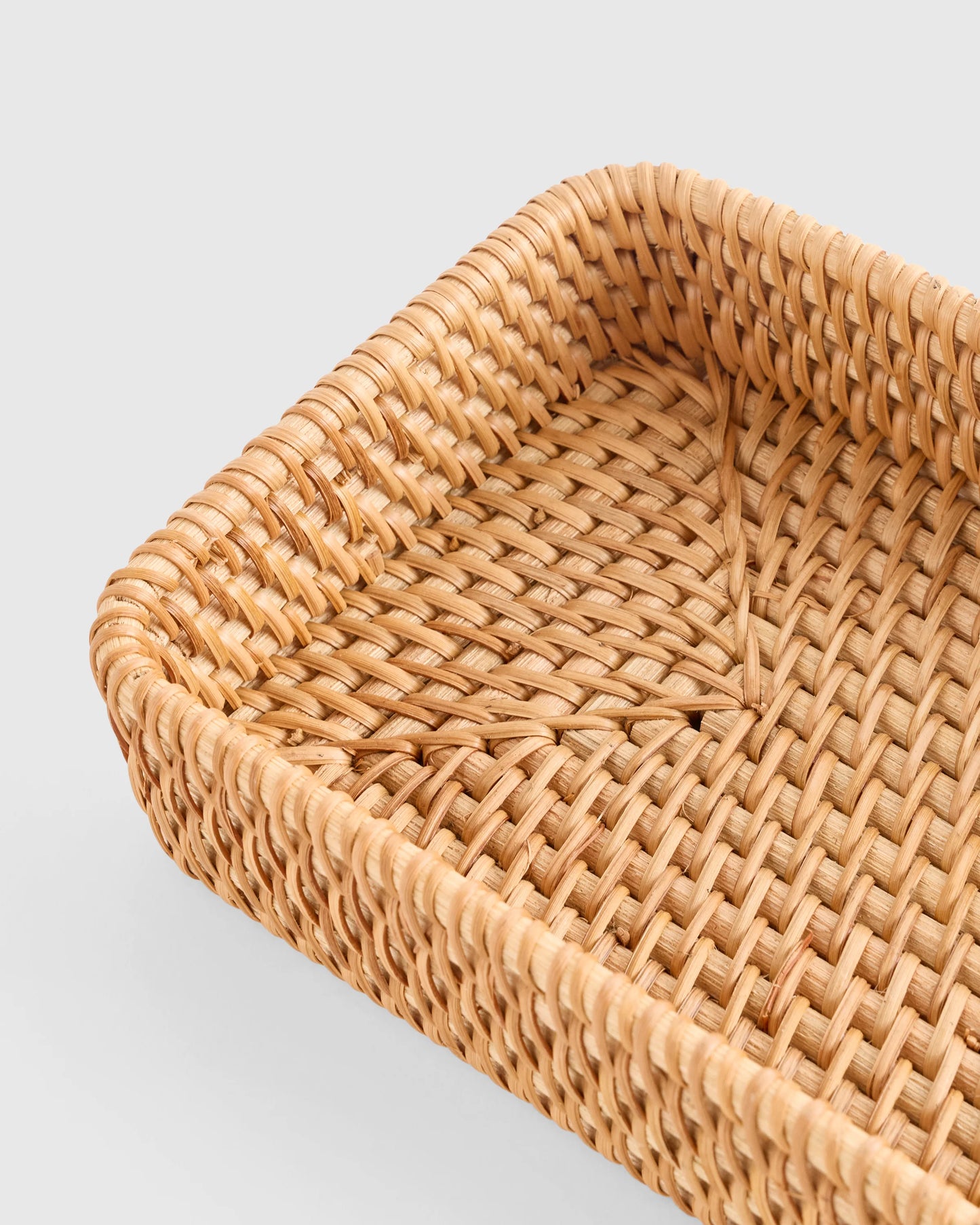 Handwoven Rattan Bathroom Accessories Set - One Size / Natural