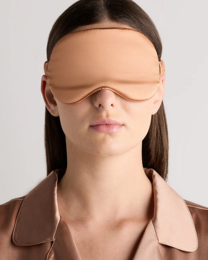 Mulberry Silk Beauty Sleep Mask - One Size / Soft Pink