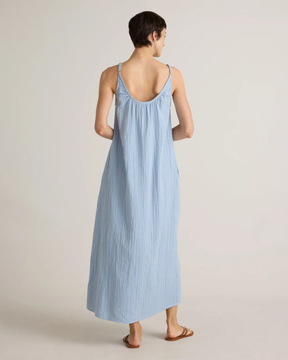 100% Organic Cotton Gauze Sleeveless Maxi Dress - XS / Spiced Orange