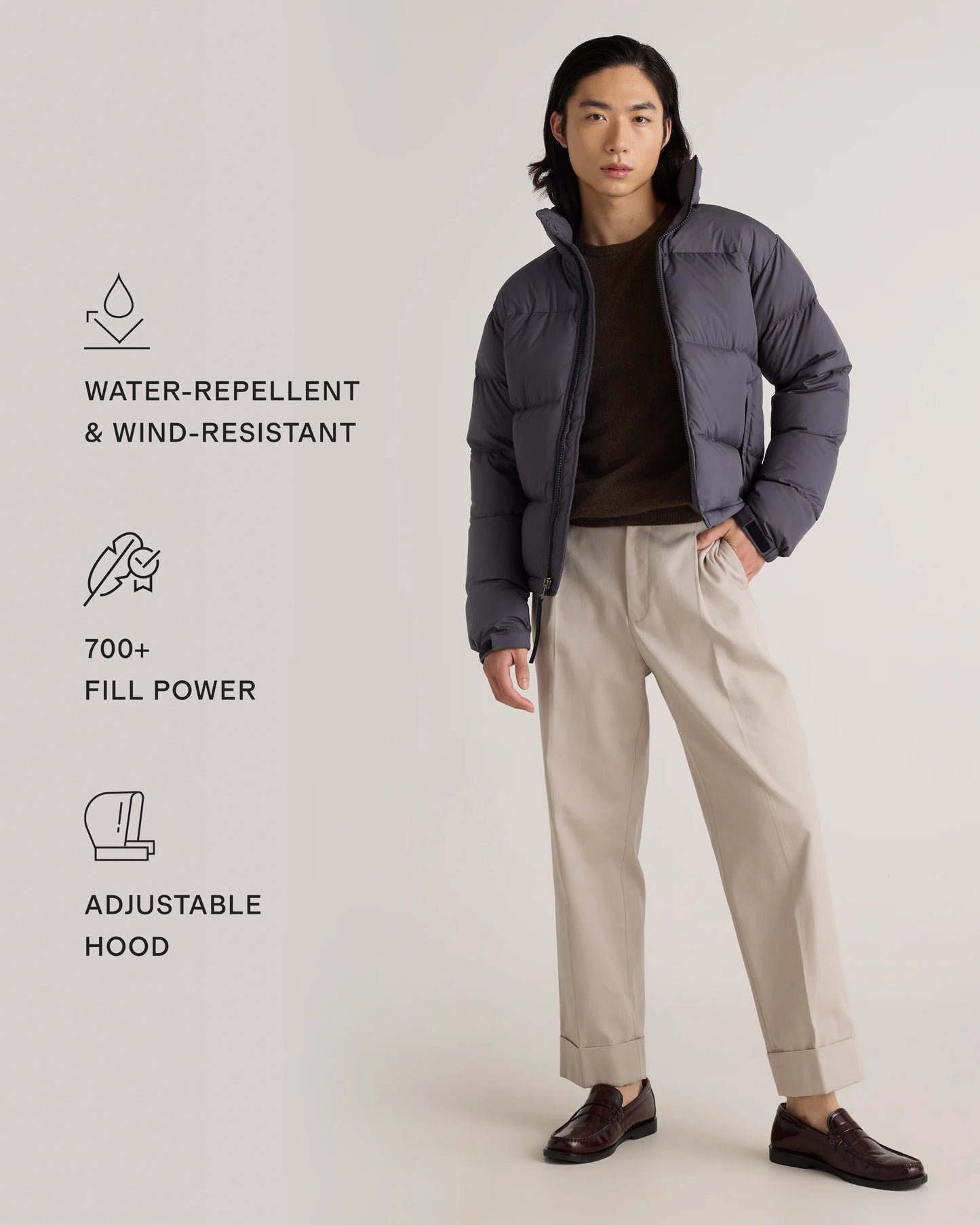 Responsible Down Puffer Jacket - XS / Carbon Grey