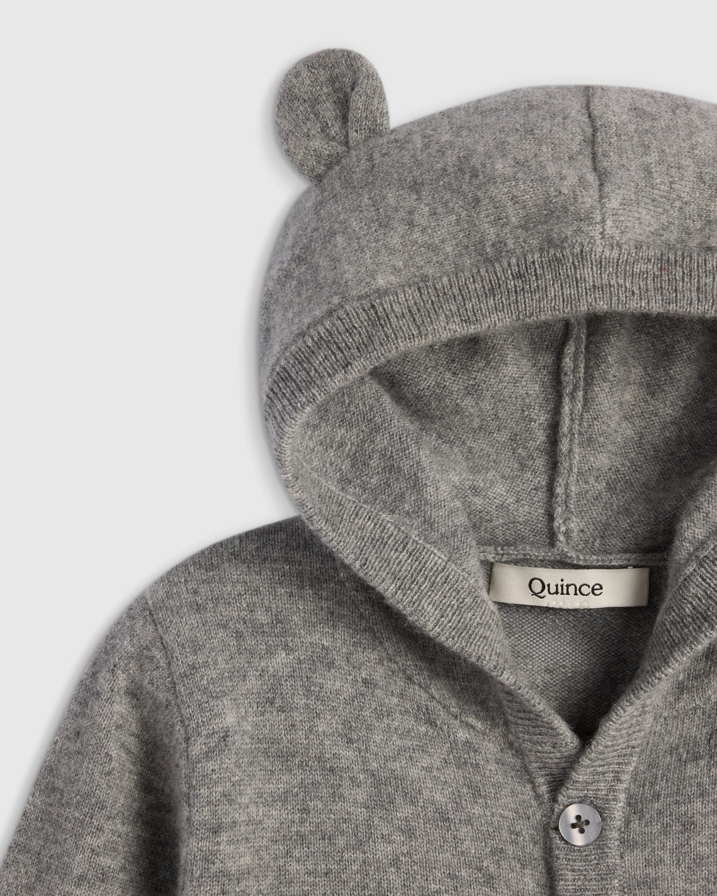 Washable Cashmere Hooded Cardigan - 0-3M / Oatmeal