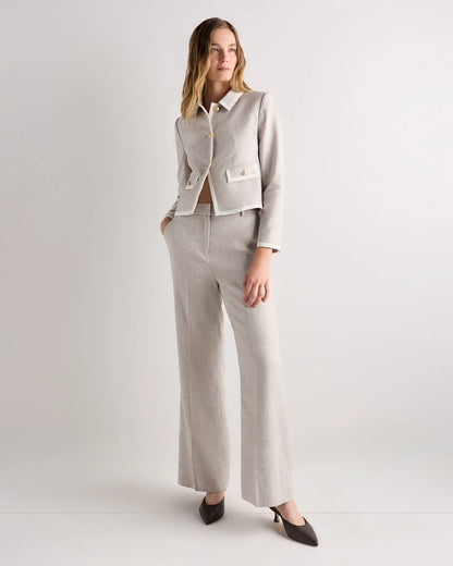 European Stretch Linen Trouser - 0 / Black