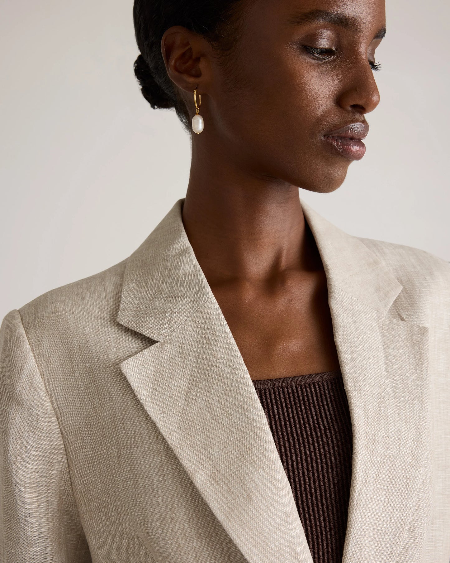 100% European Linen Structured Blazer - XS / French Blue