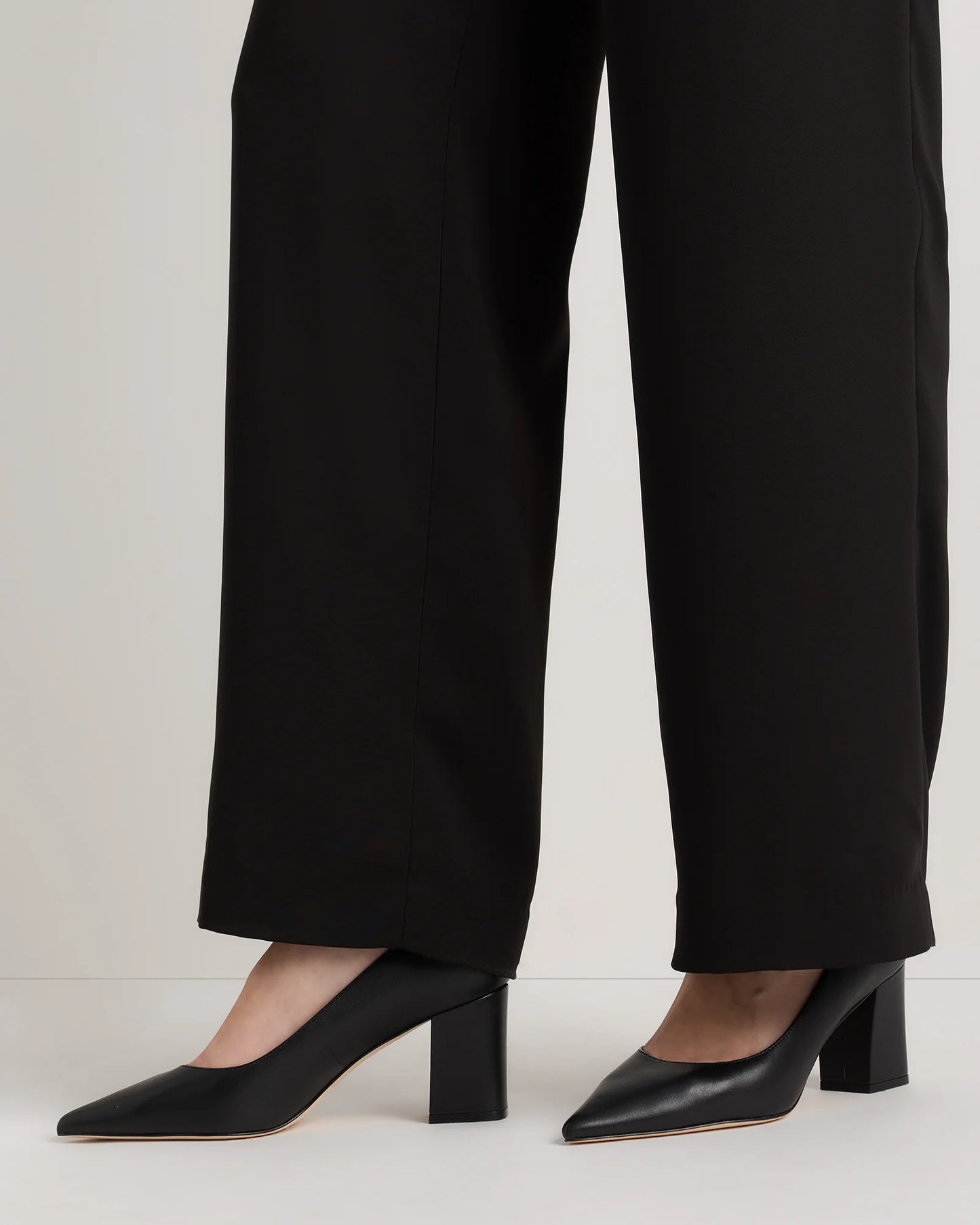 Italian Leather 65mm Block Heel Pump - 5 / Coffee Bean