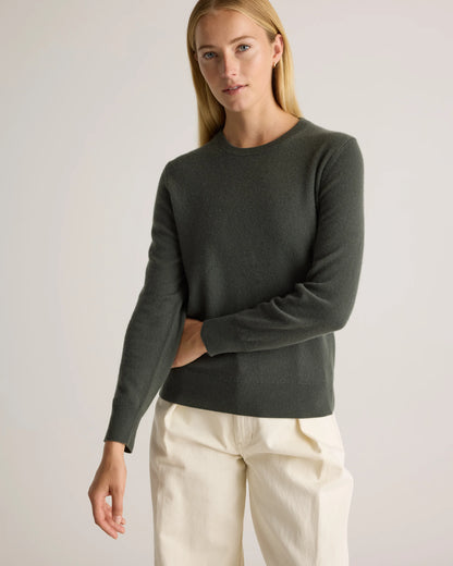 Mongolian Cashmere Crewneck Sweater - XS / Ivory