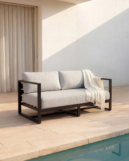 Linear Aluminum Outdoor Sofa - 65" / Dark Charcoal